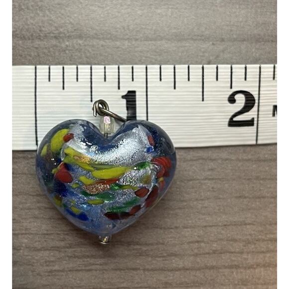 Murano Confetto Heart Pendant-Made In Italy-Venezia - Picture 6 of 6